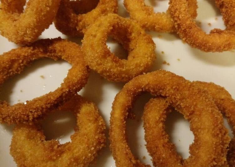 Steps to Make Ultimate Extra crispy breaded onion rings