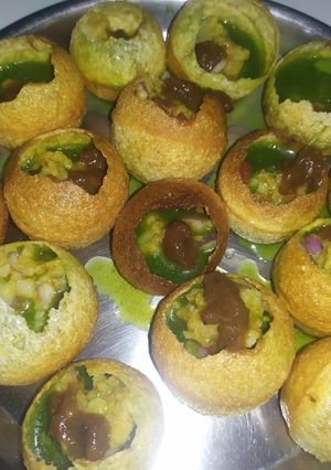 பானிபூரி(pani puri recipe in tamil) செய்முறை முக்கிய புகைப்படம்