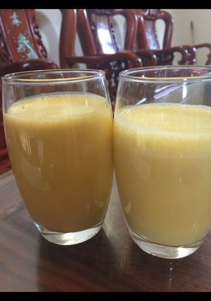 Hình của món Sữa bí đỏ cho bé.