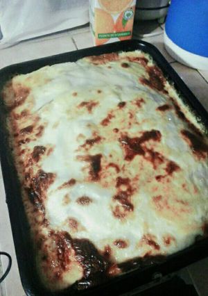 Una foto de Lasaña de verduras y pollo: Armado