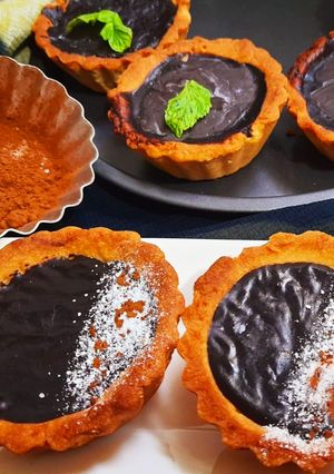 A picture of Dark chocolate tart.