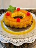 Delicia de flan y chocolate fondant
