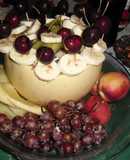 Postre Navidad y Año Nuevo, frutas de estación