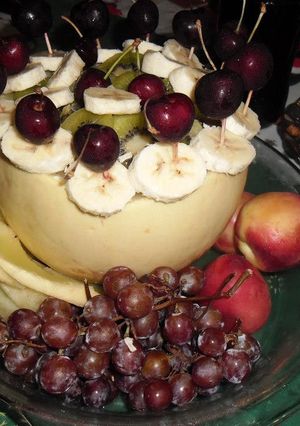 Una foto de Postre Navidad y Año Nuevo, frutas de estación