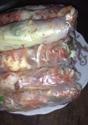 Hình của món Bánh tráng cuốn.