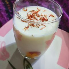 Kesar Milk / saffron mlk A picture of Kesar Milk / saffron mlk.