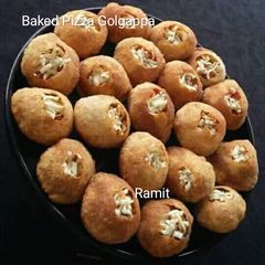 A picture of Baked Pizza Golgappa.