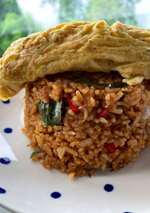 รูปของ ข้าวผัดต้มยำเห็ดฟางไข่โอมุ😅🍄🫚🌶️