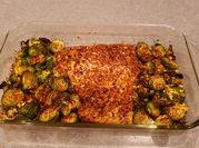 A picture of baked brussel sprouts