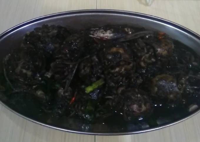 Masak sotong hitam kuah cemek