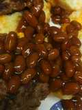 4th of July Beans on a Biscuit for Breakfast