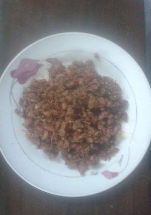 Hình của món Thịt băm chưng mắm tôm.