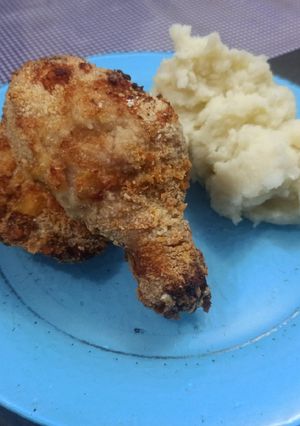 Una foto de Pollo "frito" saludable en air fryer
