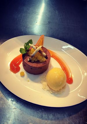 Narancsos-Csokoládés-Fahéjas mousse Orange caviarral a’la RonezChef #3fix recept fotója