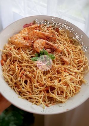 Foto resep Spicy Spaghetti aglio e olio