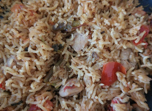 A picture of Chicken Biriyani.