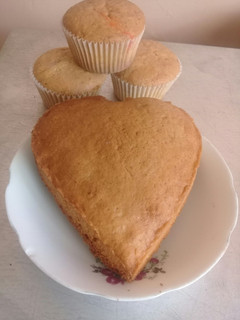 A picture of Vanilla Orange cake n cupcakes #MyValentinerecipecontest.