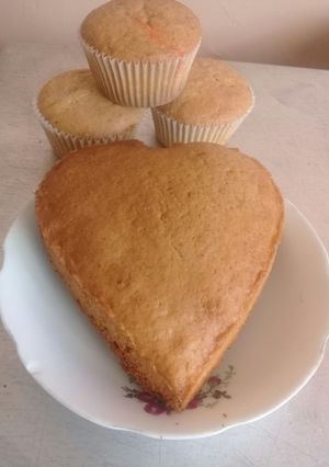 A picture of Vanilla Orange cake n cupcakes #MyValentinerecipecontest.