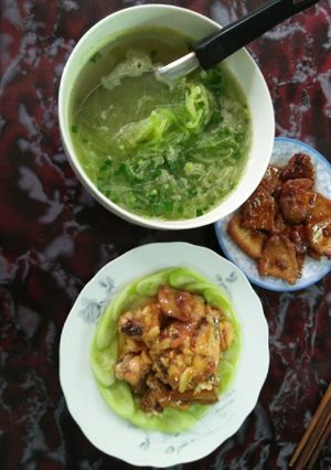 Hình của món Cánh gà rim mắm.