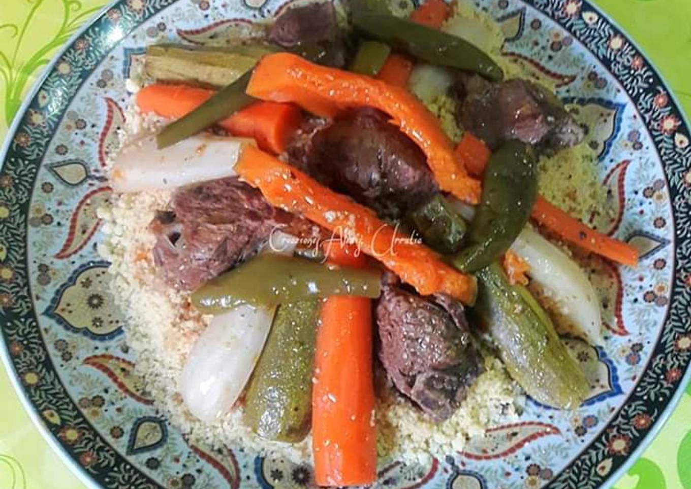 Cuscus de carne de ternera y verduras