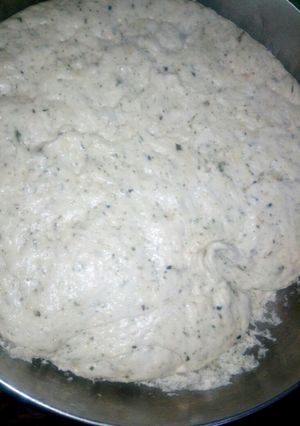A picture of Pizza dough in my style.