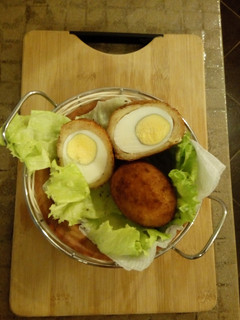 A picture of Scotch Eggs#deepfriedsnack.
