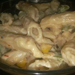 A picture of White Sauce Pasta.