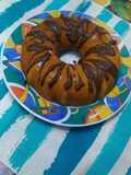 Budín marmolado de naranja y cacao hecho en savarín