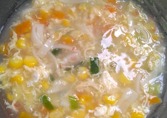 Cara Gampang Buat Egg drop soup, Enak Banget