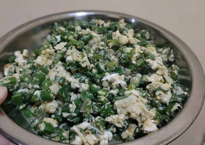 Cara Gampang Menyiapkan Kacang panjang tumis telur, enak, mudah dan sehat Anti Gagal