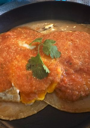 Una foto de Huevos rancheros