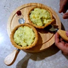 A picture of Palak Paneer Tarts.