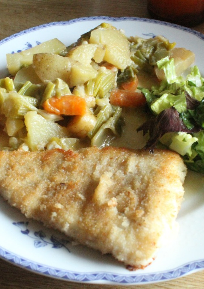 Una foto de Bacalao con revuelto muzzarelleado