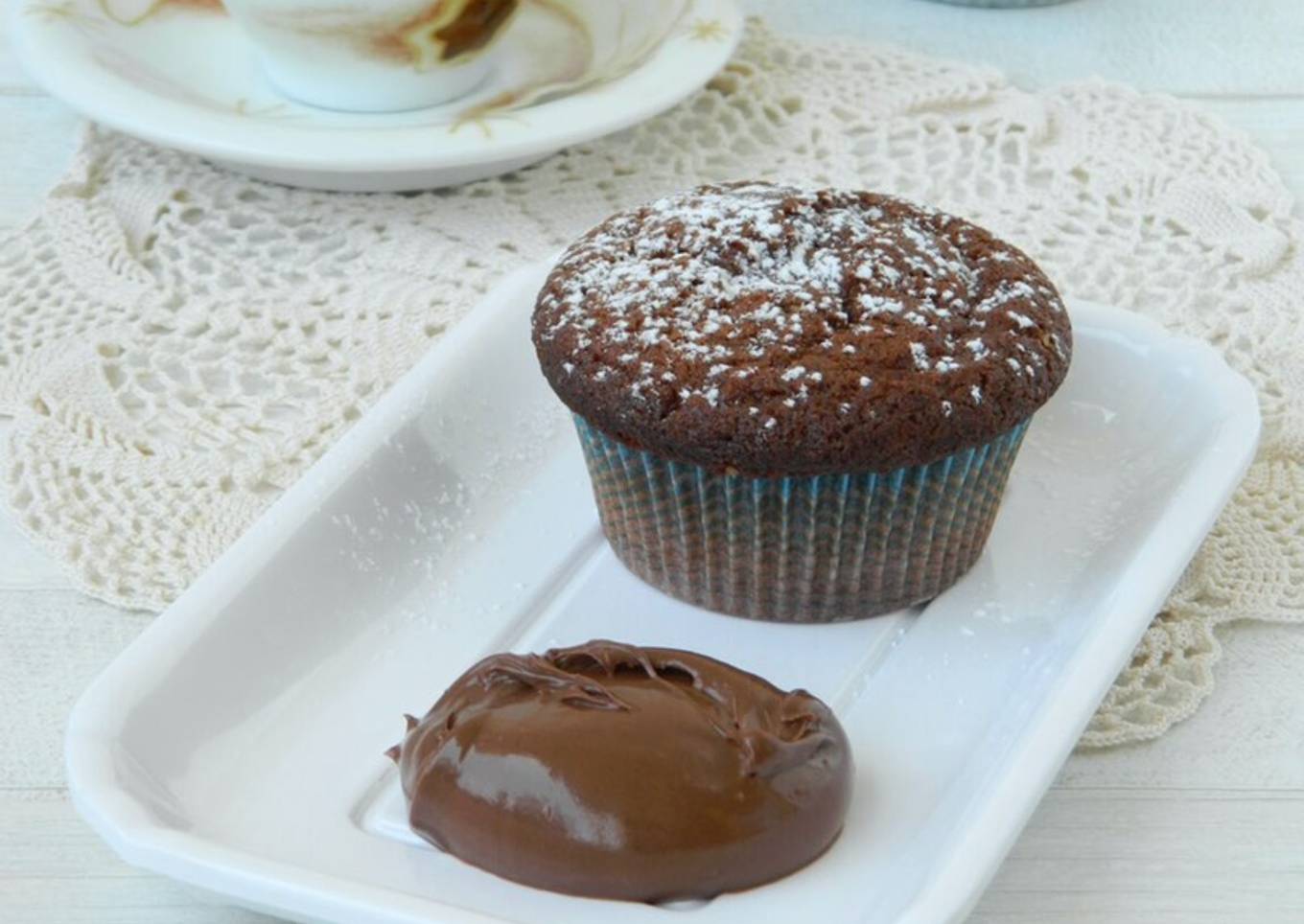Muffins with mascarpone and nutella