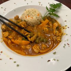 A picture of Chicken Mango Curry.