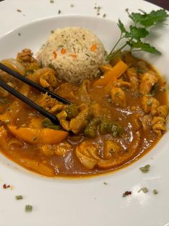 A picture of Chicken Mango Curry.