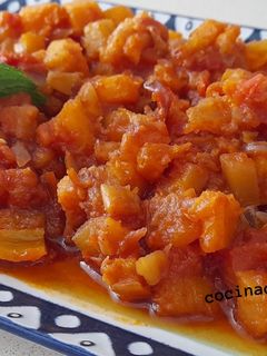 Una foto de Alboronía -el pisto con calabaza-