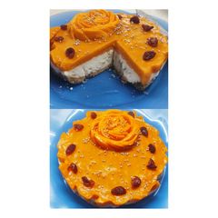 A picture of Mango cheese cake #supers.