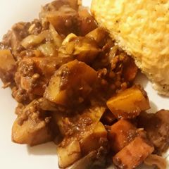 A picture of "Irish" stew (vegan).