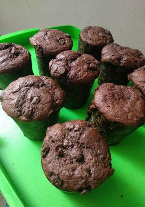 Foto resep Banana Choco Muffin / Muffin Pisang Coklat Panggang Simple