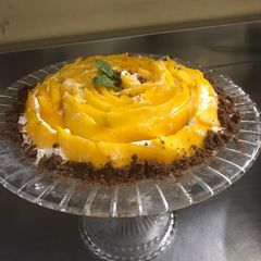 Mango with Oreo biscuits cream A picture of Mango with Oreo biscuits cream.