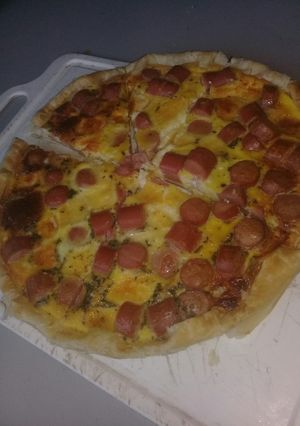 Una foto de Tarta de queso salchicha y huevo