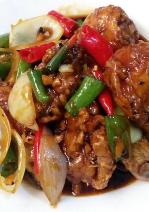 Foto resep Ayam Garing Lada Hitam