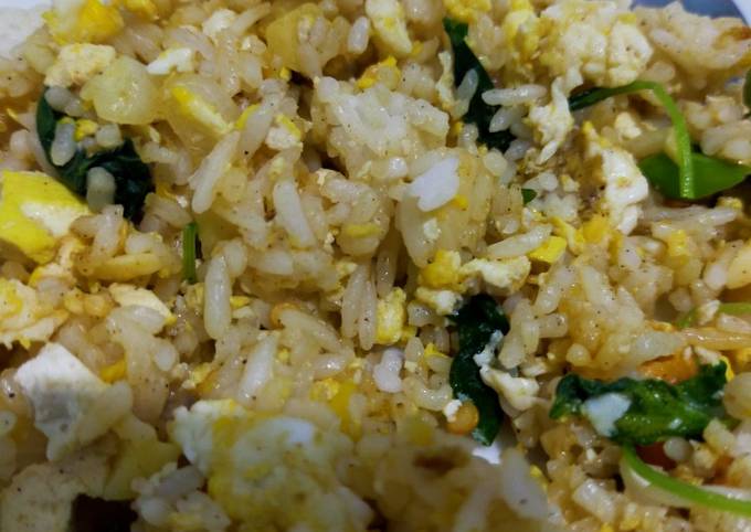 Resep Nasi Goreng Bayem/ Healthy Fried Rice/ Nasgor Diet yang Harus Anda Coba