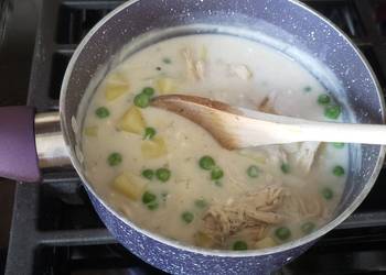 How to Prepare Appetizing Chicken soup with bechamel sauce