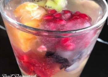 Popular Cuisine Fruit Flavoured Ice Cubes In Sparkling Water Delicious Simple