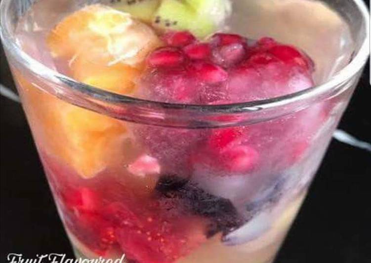 Fruit Flavoured Ice Cubes In Sparkling Water