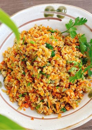 Hình của món Cà rốt đảo bông cho bé.