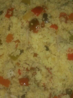 Una foto de Cous cous con verduras y lomo