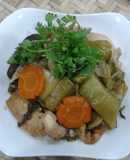 Dưa cải xào chay